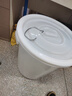 诗欧莱大号塑料桶加厚垃圾大水桶白色圆形带盖 白色 100L 直径48 高度52CM 实拍图