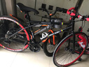 EG7弯把破风公路山地车自行车成人超轻26寸变速死飞单车男女学生 顶配40刀-黑红色 实拍图