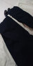 休闲裤男高腰宽松纯棉直筒商务爸爸装男裤中老年春秋长裤子加绒加厚款 黑色+藏青 34（2尺7腰围） 实拍图
