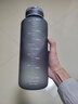 美国tritan耐高温大容量运动水杯男士夏季户外健身水壶塑料瓶 1500ML深灰色（进口Tritan材质） 实拍图