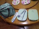 创得耐热玻璃保鲜盒高硼硅大容量微波炉专用饭盒冰箱收纳密封玻璃碗 北欧绿分隔880+三隔1000+包+餐具 实拍图