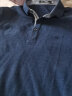 七匹狼短袖T恤男夏季桑蚕丝Polo打底衫男士凉感5A抗菌翻领短T男装上衣 101藏青色-天丝面料 3XL 185/100A 实拍图