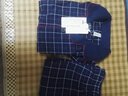 芬腾 睡衣男男士纯棉开衫经典复古格子长袖长裤家居服套装 宝兰格 M 实拍图