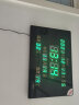 虹泰（HoTai）led数码万年历电子挂钟 客厅创意电波钟日历表温湿度表挂墙3958 39x58cm-办公款绿光（智能感光） 实拍图