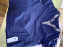 PHJ 短袖T恤女新款夏季宽松显瘦洋气小衫40岁50中年女士V领上衣 蓝色 3XL 实拍图