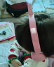萌可儿 猫耳朵无线蓝牙耳机头戴式可爱猫爪猫咪发光有线儿童上网课耳机女生学生儿童送孩子女儿生日礼物 粉白色（3岁-16岁） 蓝牙和插线两用 实拍图