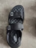 卡帝乐鳄鱼夏季凉鞋男2025新款外穿透气软底防滑沙滩鞋运动休闲潮流气垫凉鞋 黑色-款式1 42 实拍图