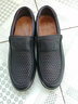 老人头男鞋春秋季商务休闲皮鞋男厚底防滑套脚中年爸爸鞋真皮加绒特大码 黑色加绒款 37 实拍图