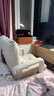 竹相随懒人沙发单人榻米沙发椅飘窗阳台地板小沙发宿舍床上电脑靠背椅子 米白色+脚垫【六档调节】送抱枕 实拍图