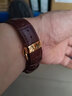 维途真皮手表带男小牛皮蝴蝶扣表链女配件适用于天梭浪琴卡西欧dw天王 棕色棕线-金色自动蝴蝶扣 19MM 实拍图