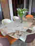 百裕达意式极简餐桌椅组合现代简约轻奢岩板餐桌小户型家用长方形西餐桌 亮面雪山白岩板 长120*宽70CM 单桌 实拍图