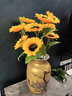 润蕾仿真向日葵太阳花假花绢花干花客厅卧室落地摆放花室内装饰花 小号3头90厘米高 实拍图