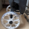 夏力布袋买菜车轮子购物车手拉车小拉杆车轮拖车轱辘通用配件橡胶发泡 卡扣轴承轮子白色直径17厘米一对 实拍图