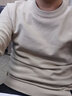 真维斯（Jeanswest）男士春秋季新款圆领套头针织衫打底时尚薄款舒适弹力百搭上衣 杏色-圆领 XL 码 135-150斤 实拍图