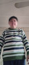 猫霓毛衣男春秋季条纹潮牌2023新款美式hiphop设计感慵懒风上衣针织衫 绿色 3XL 实拍图