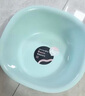茶花（CHAHUA）抗菌塑料脸盆方盆加厚孕妇宝宝专用洗脸盆婴儿洗脚洗pp盆 蓝色方盆【特大号】1只 实拍图