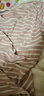 米度丽哺乳衣外出哺乳上衣春秋时尚喂奶衣服女条纹打底衫春季辣妈款 春秋款-粉底白条 M码（建议80-110斤左右） 实拍图
