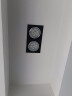 led双头射灯客厅吊顶天花板孔灯牛眼灯洞灯长方形连体2个筒灯 黑色2*7=14w 白光 开孔10*20厘米 晒单实拍图