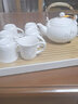 古笙记 防烫杯 景德镇陶瓷茶具套装家用茶壶茶杯现代简约中式手绘泡茶壶 白金梅花防烫茶具 含储水茶盘 7件 实拍图