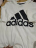 阿迪达斯 （adidas）官方舰店男装女装 2025夏季新款大logo运动服休闲透气跑步训练T恤 黑色/白标logo/店长力荐 M 实拍图