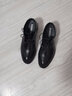 堡度驰男士增高皮鞋10cm6真皮隐形内增高鞋8厘米结婚鞋正装休闲格子男鞋 黑色（10厘米） 40 实拍图