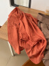 蒂洛缇娜新款时尚洋气百搭女士夏季穿的衬衫绵麻衬衫女夏短袖年新款夏季 橘红色 2XL135-150斤 晒单实拍图