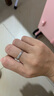 Lnieer999足银素圈戒指男女礼物轻奢小众设计高级感食指戒足银指环尾戒 实心足银999钉砂戒指 12号 实拍图