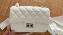 CLEVER & KETCH包包女包斜挎女士单肩包金球小香风菱格链条包小方包生日礼物 白色转运小金球 实拍图