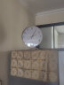摩门（Momen） 实木立式钟表摆放式桌面时钟摆台式座钟坐钟客厅家用支架摆件 原木【白面】【标准版】 12英寸 实拍图