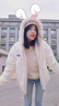 苏彩尼羊羔毛外套女2024年秋冬季新款宽松毛绒绒上衣加厚保暖羊羔绒外套 米白色 M 实拍图