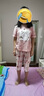 恒源祥睡衣女士家居服女纯色棉长袖薄款春秋可外穿休闲睡衣少女学生 18855樱花粉 2XL (175) 实拍图