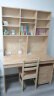 伊米伊辰实木电脑桌家用双人卧室学生写字桌书桌书架书柜一体桌 长120宽60高185单桌+椅子+抽屉柜 晒单实拍图