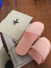 班哲尼 旅行便携式折叠酒店居家EVA防滑浴室情侣洗澡非一次性拖鞋 含便携收纳袋 烟粉 S（36-37尺码） 实拍图