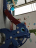 亲贝淘（QINBEITAO）宝宝滑滑梯儿童加长加厚滑梯室内家用小型玩具滑梯幼儿园游乐场 贵族蓝色（篮球框+感应音乐） 实拍图
