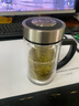 希诺（heenoor）双层玻璃杯手柄办公杯大容量居家商务水杯带滤网泡茶杯高档送礼杯 435ml-B款9321 实拍图