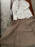 金菊含桑蚕丝开衫外套纯色空调衫长袖宽松版型春夏新款V领女式针织衫 白色 L(165/88A) 晒单实拍图