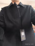 雅戈尔（YOUNGOR）男装大衣男五粒单排扣外套修身版商务大衣羊毛混纺厚实保暖 黑色 165/88A 实拍图