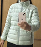 雅鹿轻薄羽绒服女短款秋冬新品韩版立领鸭绒休闲外套潮AP 浅绿 L 实拍图