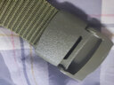 腰带男女帆布皮带潮运动户外军训学生无铁金属塑料扣休闲牛仔裤带 军绿 120cm 实拍图