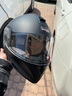 坦克摩托车头盔T127全盔国潮安全帽3C机车双镜片电动车防风男女 亚黑【透明镜片+镀银镜片+加棉头套+尾翼】 XXL（适合头围58-59cm） 实拍图