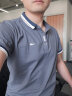 卡帝乐鳄鱼（CARTELO）短袖T恤男2022夏季韩版青年商务休闲衫翻领上衣服休闲男士polo 深灰色 XL 实拍图