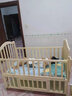 贝多美（beedome）婴儿床多功能bb宝宝床实木无漆摇篮新生儿可移动婴儿拼接大床 实木床裸床（无蚊帐无凉席） 双层大床(120X66）0-12岁可加长 实拍图