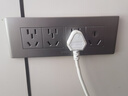 公牛（BULL）118型带开关插座G04星空灰色大号墙壁面板暗装 195型四位自由组合 三孔16A+15孔（三插九孔9孔电源 官方长方形家用电视墙厨房专用 实拍图