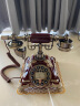 金顺迪K25 欧式仿古电话机家用复古办公座机老式创意转盘时尚电话无线插卡 红木色按键(电子铃声)接线 实拍图
