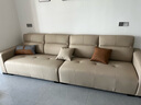 适尔美奶油风真皮沙发客厅简约现代猫抓科技布艺沙发直排小户型2025新款 浅卡其【意大利奈迪芬牛皮】 3.2米--直排四人位【海绵版】 实拍图