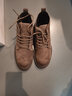 跨足行马丁靴男中帮英伦风工装靴子男士高帮沙漠短靴秋冬季透气增高皮鞋 棕色-加绒款 39 皮鞋码 实拍图