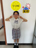 jk裙套装全套夏季儿童学院风班服夏天半身短裙女童10岁裙子粉色格子裙 独角兽套装(没有包包) 150cm 实拍图