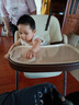 婴儿坐櫈儿童歺椅就餐椅小孩吃饭桌椅学坐宝宝餐椅简易餐桌椅小孩子多功能椅子餐车座椅童用桌可折叠座便携式 豪华版-香槟金带轮（靠背可调） 实拍图