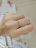 周六福（ZLF）新年礼物  18K金戒指女款彩金玫瑰金尾戒素圈戒指 13号 实拍图