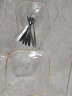 法兰晶 日式餐具沙拉碗玻璃碗水果盘碗碟套装方形金边沙拉碗 金边方形锤纹小号 实拍图